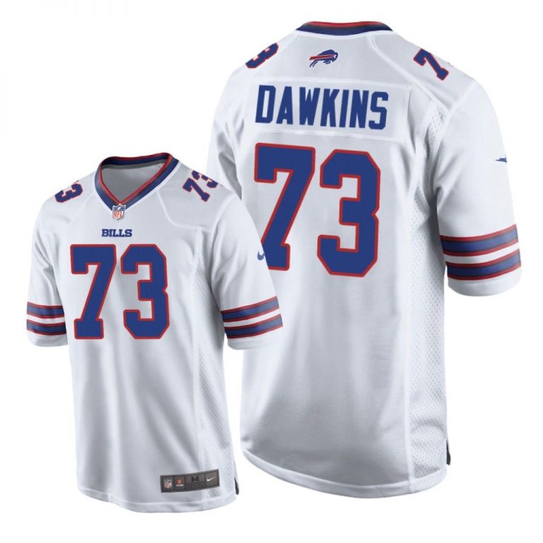 Buffalo Bills #73 White Men Dion Dawkins Game Jersey