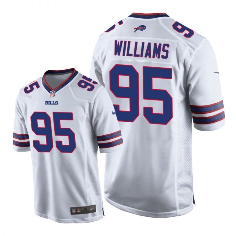 Buffalo Bills #95 White Men Kyle Williams Game Jersey