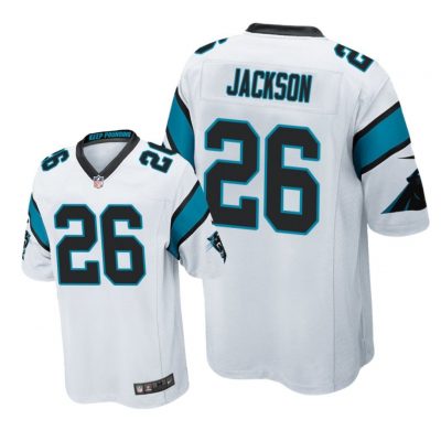 Carolina Panthers #26 White Men Donte Jackson Game Jersey