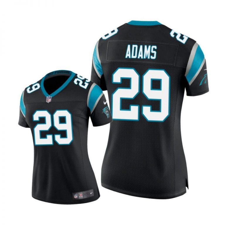 Carolina Panthers #29 Black Mike Adams Game Jersey - Women