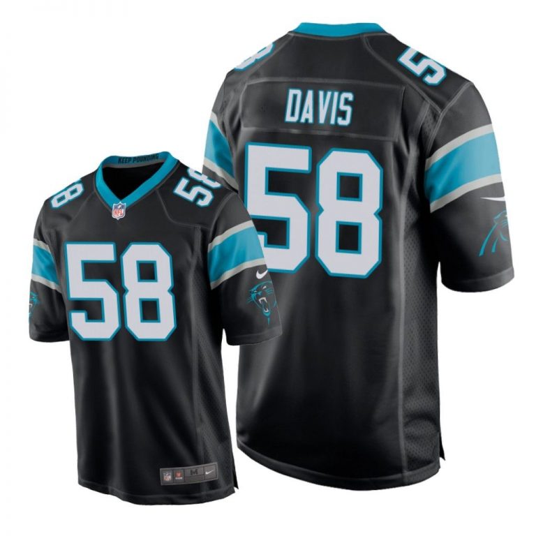 Carolina Panthers #58 Black Men Thomas Davis Game Jersey