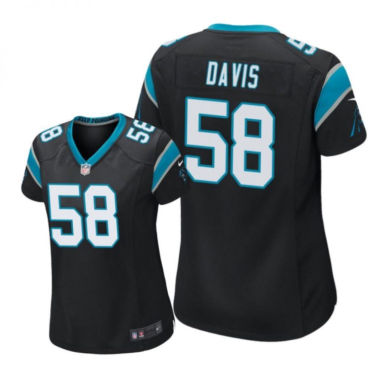 Carolina Panthers #58 Black Thomas Davis Game Jersey - Women