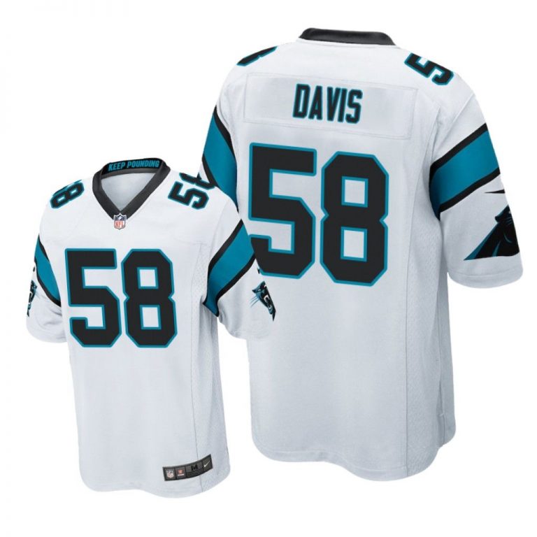 Carolina Panthers #58 White Men Thomas Davis Game Jersey