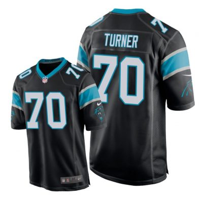 Carolina Panthers #70 Black Men Trai Turner Game Jersey