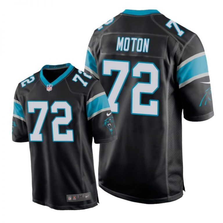 Carolina Panthers #72 Black Men Taylor Moton Game Jersey