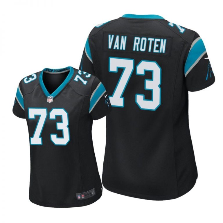 Carolina Panthers #73 Black Greg Van Roten Game Jersey - Women