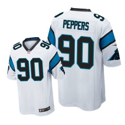 Carolina Panthers #90 White Men Julius Peppers Game Jersey