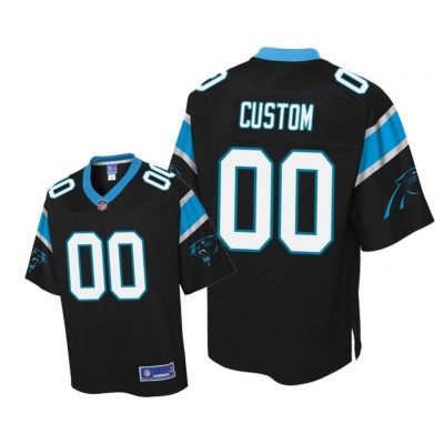 Carolina Panthers # Black Custom Pro Line Jersey - Youth