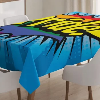 Cartoon Retro Pattern 3D Printed Tablecloth Table Decor Home Decor