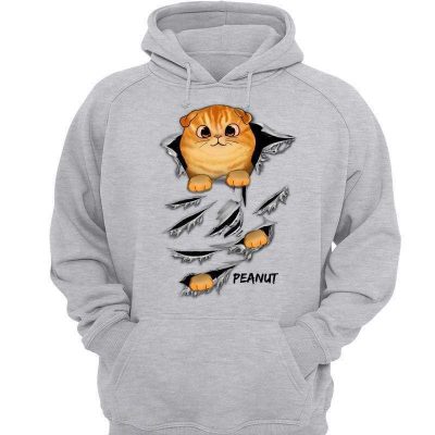 Cats Scratch Personalized Hoodie Sweatshirt