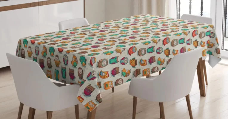 Cheerful Cartoon Native 3D Printed Tablecloth Table Decor Home Decor