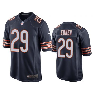 Chicago Bears #29 Navy Men Tarik Cohen Game Jersey