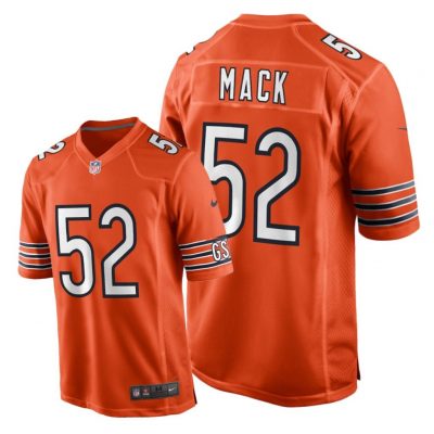 Chicago Bears #52 Orange Men Khalil Mack Game Jersey