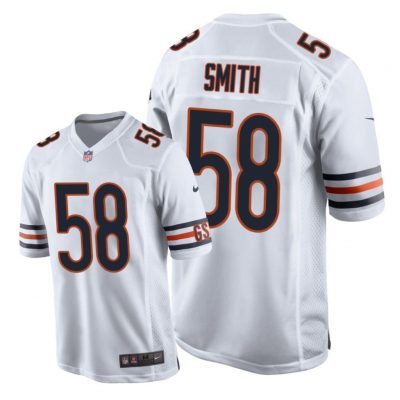 Chicago Bears #58 White Men Roquan Smith Game Jersey