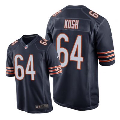 Chicago Bears #64 Navy Men Eric Kush Game Jersey