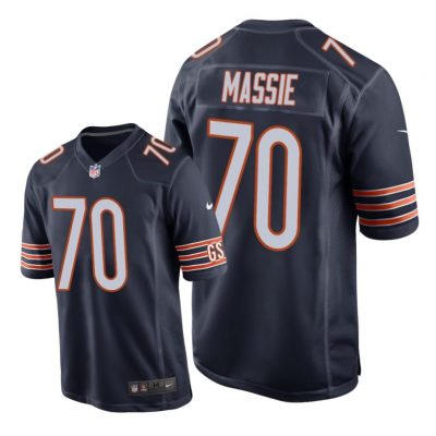 Chicago Bears #70 Navy Men Bobby Massie Game Jersey