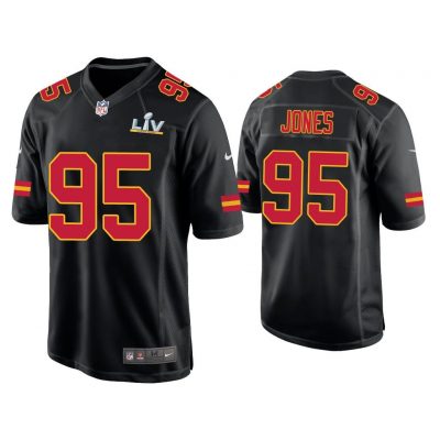 Chris Jones Kansas City Chiefs Super Bowl LV Black Game Fashion Jersey
