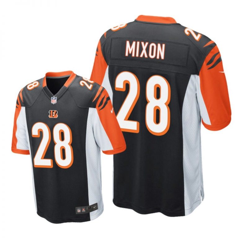 Cincinnati Bengals #28 Black Men Joe Mixon Game Jersey