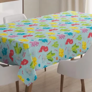 Colorful Seaweed Coral 3D Printed Tablecloth Table Decor Home Decor