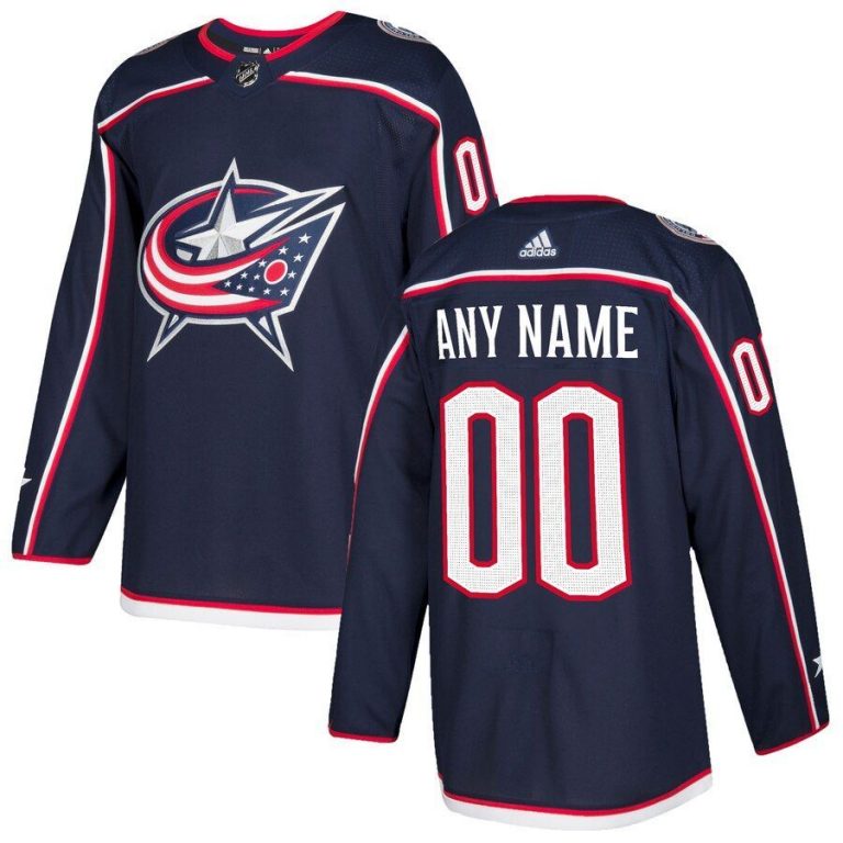 Columbus Blue Jackets Custom Jersey Navy