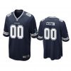 Dallas Cowboys #00 Navy Men Custom Game Jersey