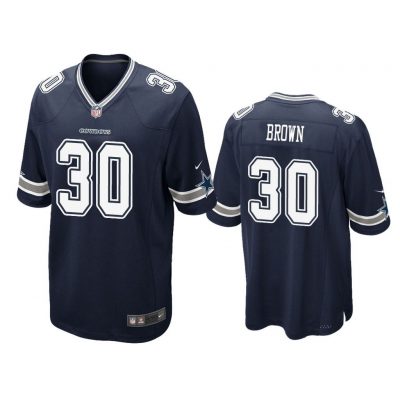 Dallas Cowboys #30 Navy Men Anthony Brown Game Jersey