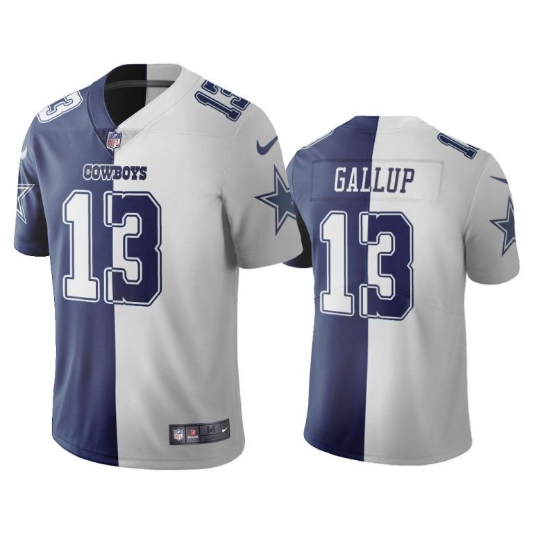 Dallas Cowboys Michael Gallup Navy White Split Two Tone Limited Jersey