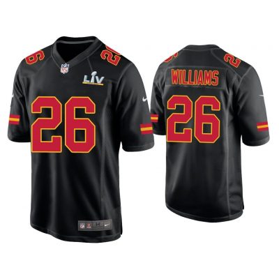 Damien Williams Kansas City Chiefs Super Bowl LV Black Game Fashion Jersey