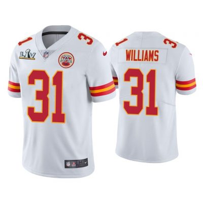 Damien Williams Kansas City Chiefs Super Bowl LV White Vapor Limited Jersey