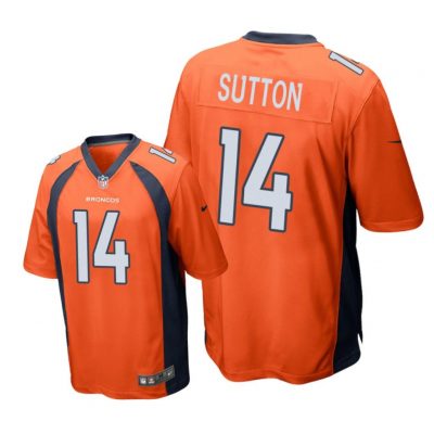 Denver Broncos #14 Orange Men Courtland Sutton Game Jersey