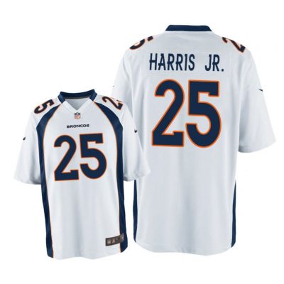 Denver Broncos #25 White Men Chris Harris Jr. Game Jersey