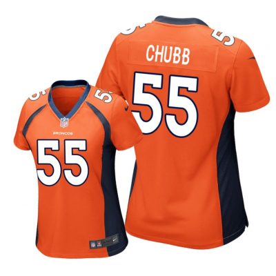 Denver Broncos #55 Orange Bradley Chubb Game Jersey - Women