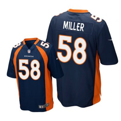 Denver Broncos #58 Navy Men Von Miller Game Jersey