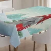 Elf Tomte Standing On Snow 3D Printed Tablecloth Table Decor Home Decor