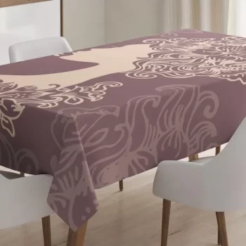Flower Hairstyle 3D Printed Tablecloth Table Decor Home Decor