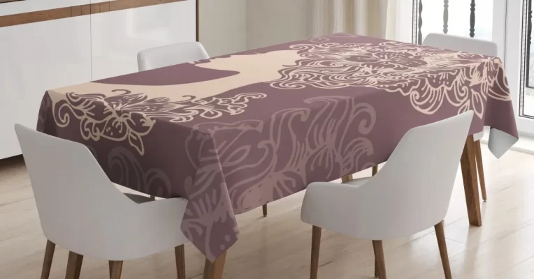 Flower Hairstyle 3D Printed Tablecloth Table Decor Home Decor