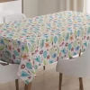Foliage On Pastel Pink 3D Printed Tablecloth Table Decor Home Decor