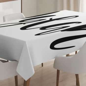 Font Design 3D Printed Tablecloth Table Decor Home Decor