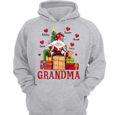 Gnome Grandma Christmas Personalized Hoodie Sweatshirt
