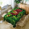 Green Plant Ladybug With Tomato Rectangle Tablecloth Table Decor Home Decor