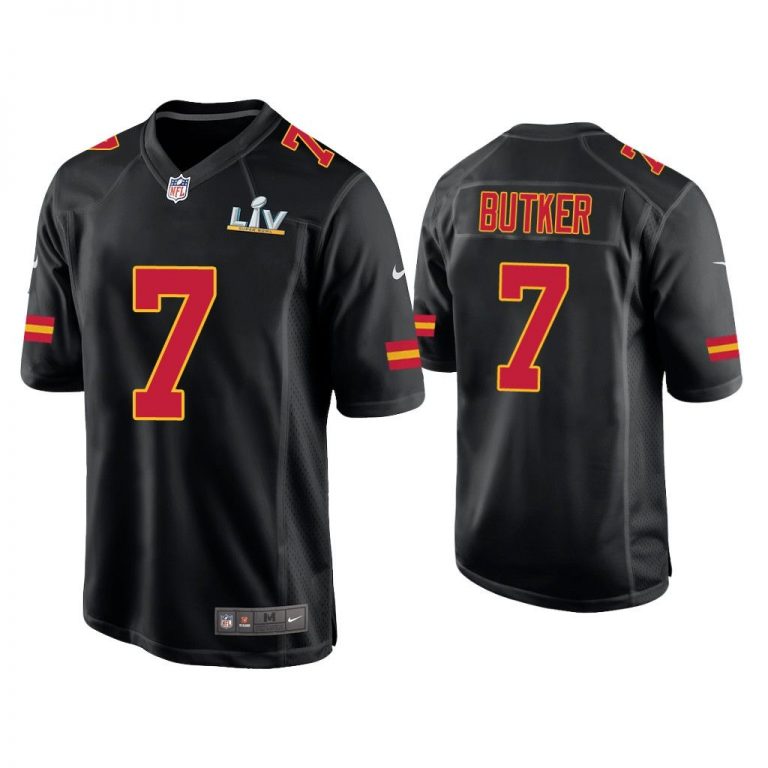 Harrison Butker Kansas City Chiefs Super Bowl LV Black Game Fashion Jersey