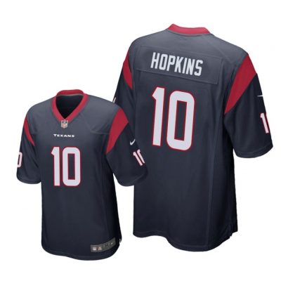 Houston Texans #10 Navy Men DeAndre Hopkins Game Jersey