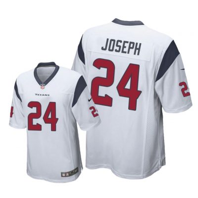 Houston Texans #24 White Men Johnathan Joseph Game Jersey