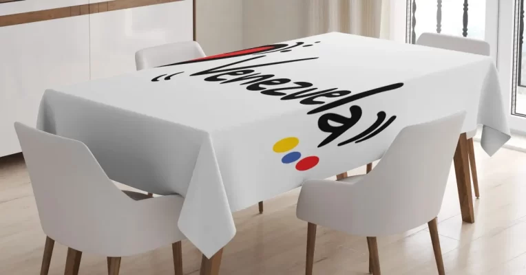 I Love Venezuela Wording 3D Printed Tablecloth Table Decor Home Decor