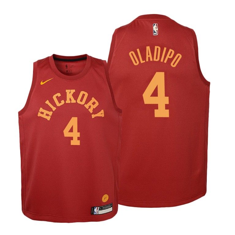Indiana Pacers 2018-19 Victor Oladipo #4 Hardwood Classics Red Jersey - Youth