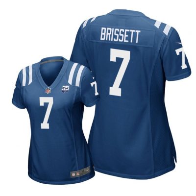 Indianapolis Colts #7 Royal Jacoby Brissett 35th Anniversary Jersey - Women