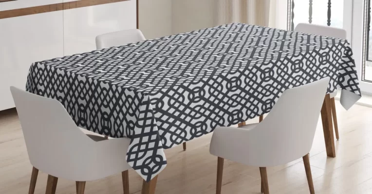 Interwined Lines 3D Printed Tablecloth Table Decor Home Decor