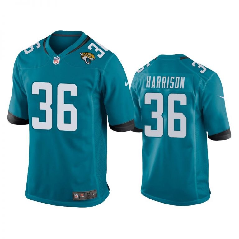 Jacksonville Jaguars #36 Teal Men Ronnie Harrison Game Jersey