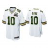 Jordan Love Green Bay Packers White 4X Super Bowl Champions Patch Game Jersey