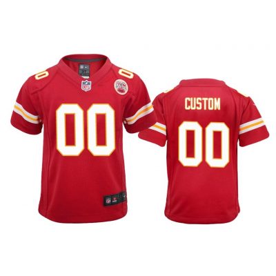 Kansas City Chiefs #00 Red Custom Game Jersey - Youth